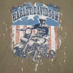 Harley-Davidson Classic Graphic SS Army Green Tee New Orleans - Size Large